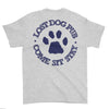 Lost Dog Pub Grey T-shirt Paw Logo Back